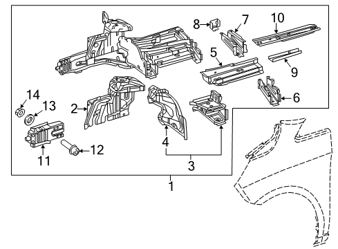 2021 Mercedes-Benz Metris Structural Components & Rails