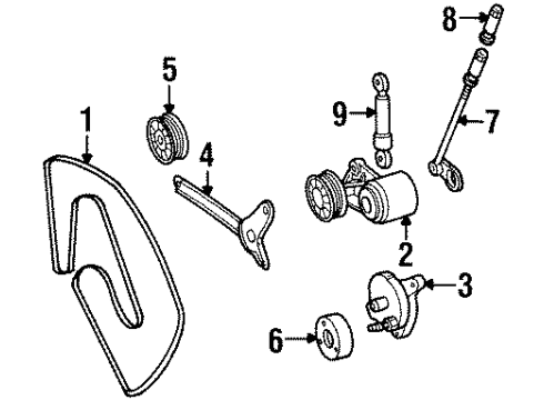 1991 Mercedes-Benz 300SL Belts & Pulleys
