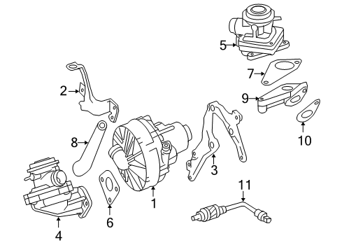 2010 Mercedes-Benz E550 Emission Components Diagram 2