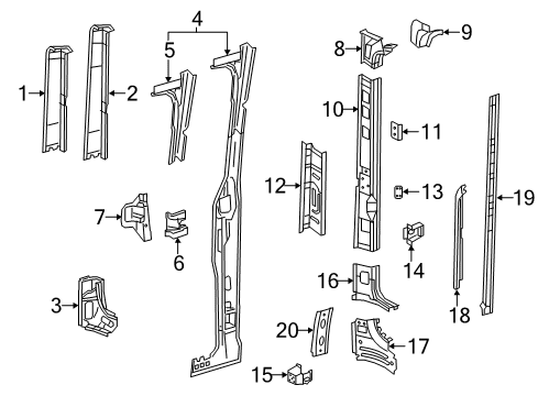 2014 Mercedes-Benz Sprinter 2500 CONNECTING PANEL Diagram for 906-637-21-00-64
