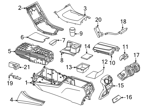 2025 Mercedes-Benz GLC350e Console Diagram