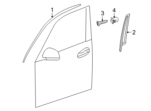 2018 Mercedes-Benz GLC63 AMG Exterior Trim - Front Door