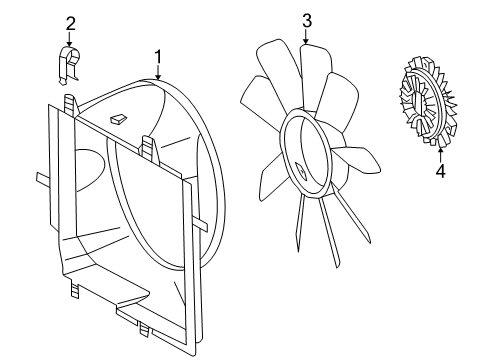 2002 Mercedes-Benz E430 Cooling Fan
