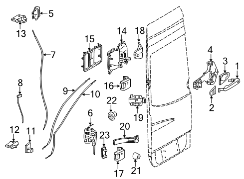 2013 Mercedes-Benz Sprinter 3500 Cargo Door Diagram 2