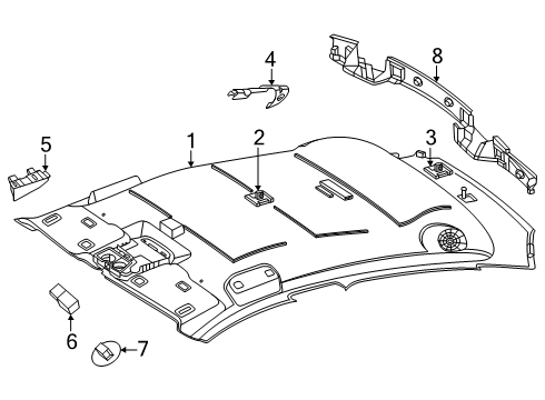 2024 Mercedes-Benz GLC300 Interior Trim - Roof Diagram 6