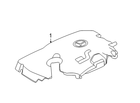 2021 Mercedes-Benz Sprinter 2500 Engine Appearance Cover Diagram 2