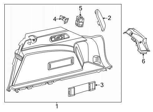 2024 Mercedes-Benz E450 Interior Trim - Rear Body Diagram 4