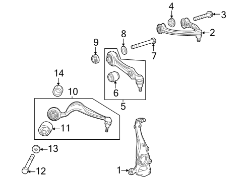 2025 Mercedes-Benz GLC63 AMG S E Performance Front Suspension Components