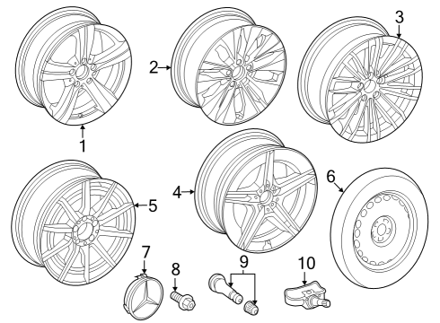 2023 Mercedes-Benz C300 Wheels Diagram 2
