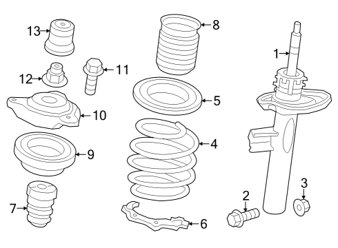 2023 Mercedes-Benz EQB 250+ Struts & Components