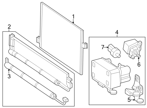 2023 Mercedes-Benz EQE 350+ A/C Condenser Diagram