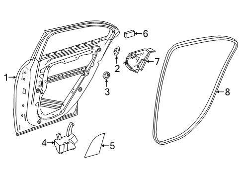 2016 Mercedes-Benz GLA250 Door & Components Diagram 2