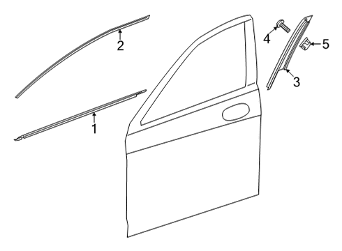 2024 Mercedes-Benz C63 AMG S E Performance Exterior Trim - Front Door