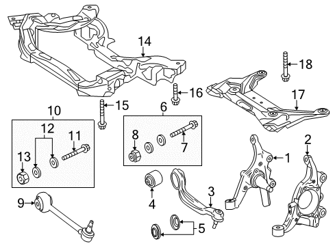 2013 Mercedes-Benz C250 Front Suspension Components Diagram 5
