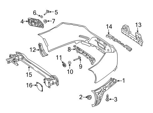 2019 Mercedes-Benz CLS53 AMG Bumper & Components - Rear Diagram 2