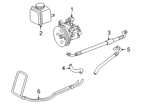 2002 Mercedes-Benz SLK320 P/S Pump & Hoses Diagram 2