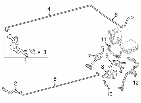 2023 Mercedes-Benz EQE 350+ Cooling System - Traction Motor Component Diagram 5
