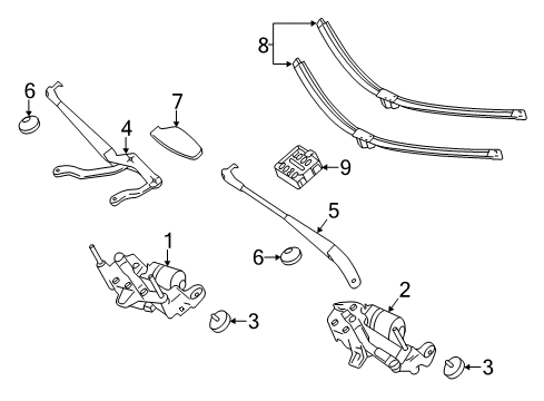 2012 Mercedes-Benz CL600 Wipers Diagram 3