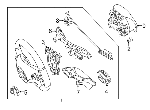 2017 Mercedes-Benz GLC43 AMG Steering Wheel & Trim Diagram 3