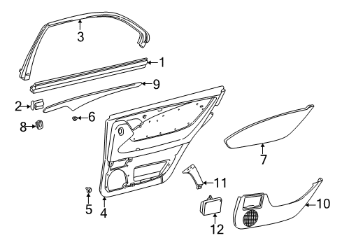 2002 Mercedes-Benz E430 Interior Trim - Rear Door