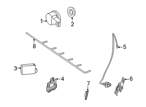 2020 Mercedes-Benz AMG GT R Electrical Components - Rear Bumper Diagram