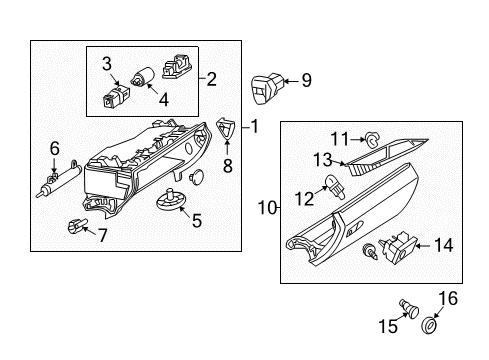 2008 Mercedes-Benz C300 Glove Box Diagram