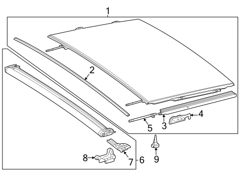 2025 Mercedes-Benz EQB 250+ Sunroof Diagram 2