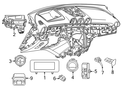 2025 Mercedes-Benz GLC63 AMG S E Performance Cluster & Switches Diagram 2