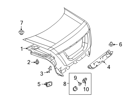 2009 Mercedes-Benz CL550 Interior Trim - Trunk Diagram
