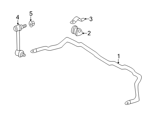 2003 Mercedes-Benz C320 Stabilizer Bar & Components Diagram 3