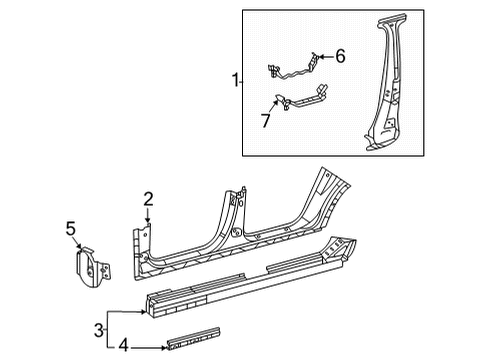2025 Mercedes-Benz GLE53 AMG Center Pillar & Rocker