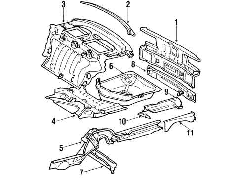 1990 Mercedes-Benz 350SDL Rear Body