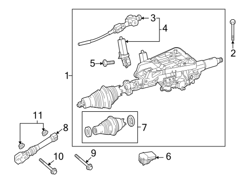 2010 Mercedes-Benz E550 Lower Steering Column Diagram 2