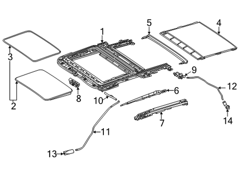 2020 Mercedes-Benz GLS450 Sunroof Diagram 2