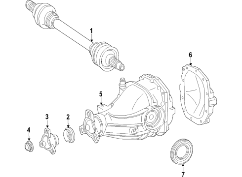 2019 Mercedes-Benz S560 Differential - Rear Diagram 2
