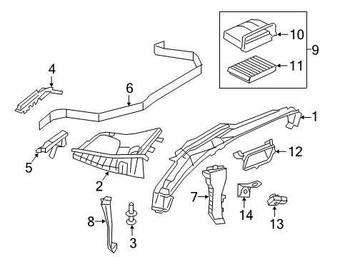 2023 Mercedes-Benz CLS450 Cowl Diagram 2