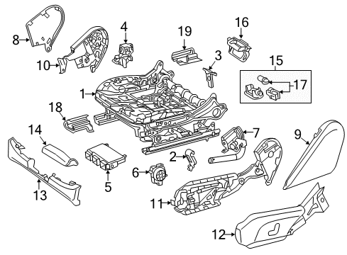 2017 Mercedes-Benz C350e Tracks & Components Diagram