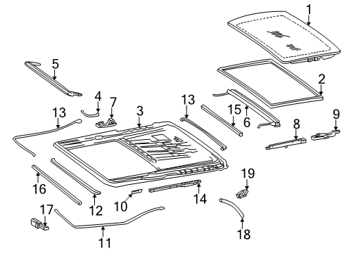 2001 Mercedes-Benz E320 Sunroof Diagram