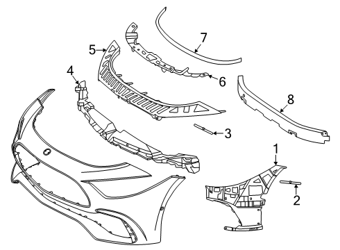 2023 Mercedes-Benz SL43 AMG Bumper & Components - Front
