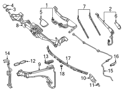 2025 Mercedes-Benz GLE53 AMG Wiper & Washer Components