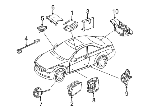 2007 Mercedes-Benz CL600 Sound System Diagram