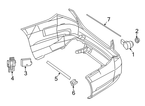 2016 Mercedes-Benz S63 AMG Bumper & Components - Rear Diagram 5