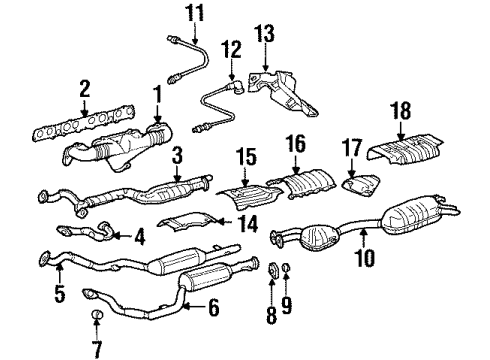 1992 Mercedes-Benz 500SL Exhaust Components