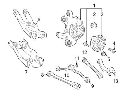 2021 Mercedes-Benz AMG GT 53 Rear Suspension Components Diagram