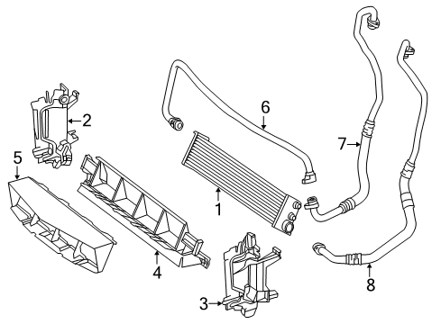 2016 Mercedes-Benz SL63 AMG Oil Cooler Diagram