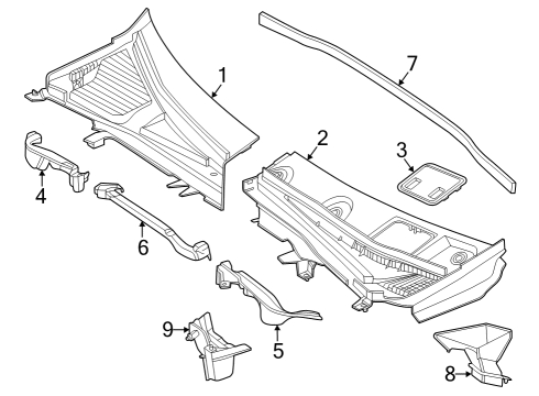 2025 Mercedes-Benz EQE 350 Cowl Diagram 3
