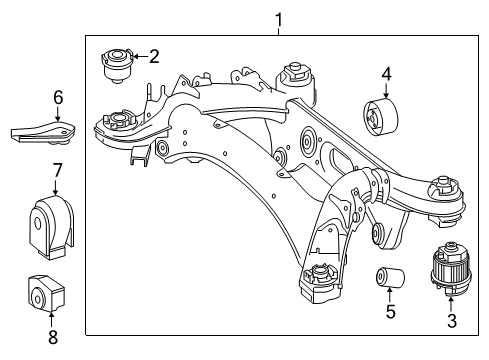 2020 Mercedes-Benz E350 Suspension Mounting - Rear Diagram