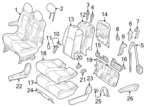 2017 Mercedes-Benz Metris Second Row Seats Diagram 4