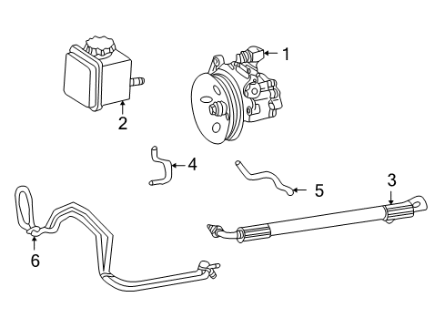 2002 Mercedes-Benz C240 P/S Pump & Hoses Diagram 2