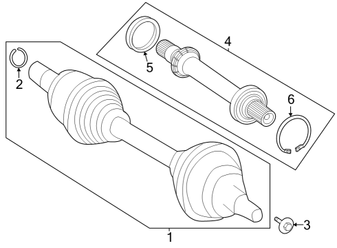2024 Mercedes-Benz EQE SUV AMG Drive Axles - Front